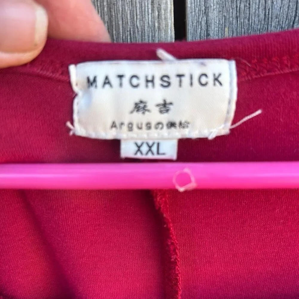 Matchstick short sleeve blouse t-shirt size xxl